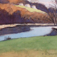 Wheater - Watercolor - Purple Trees and Shadows