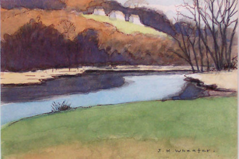 Wheater - Watercolor - Purple Trees