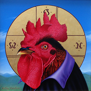 Kelley Vandiver - Watercolor - Rooster of God